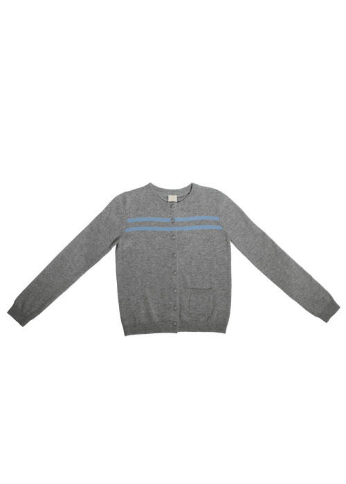 Cashmere Wool Stripe Cardigan