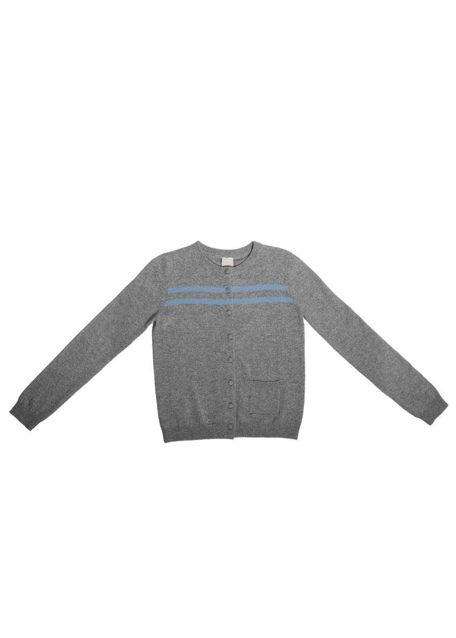 Cashmere Wool Stripe Cardigan