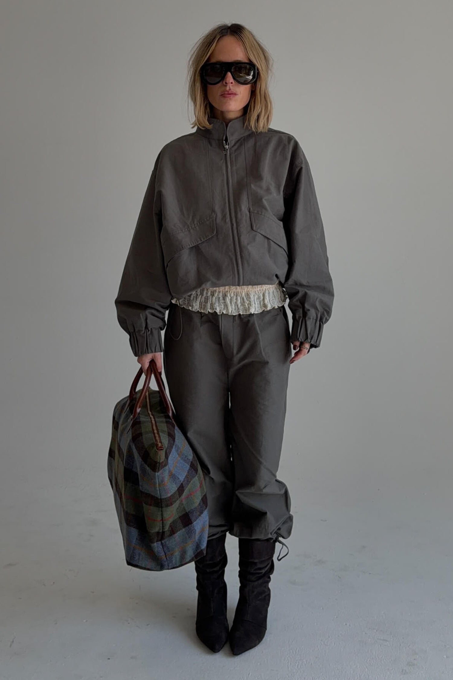 SABLE JACKET IN CHARCOAL