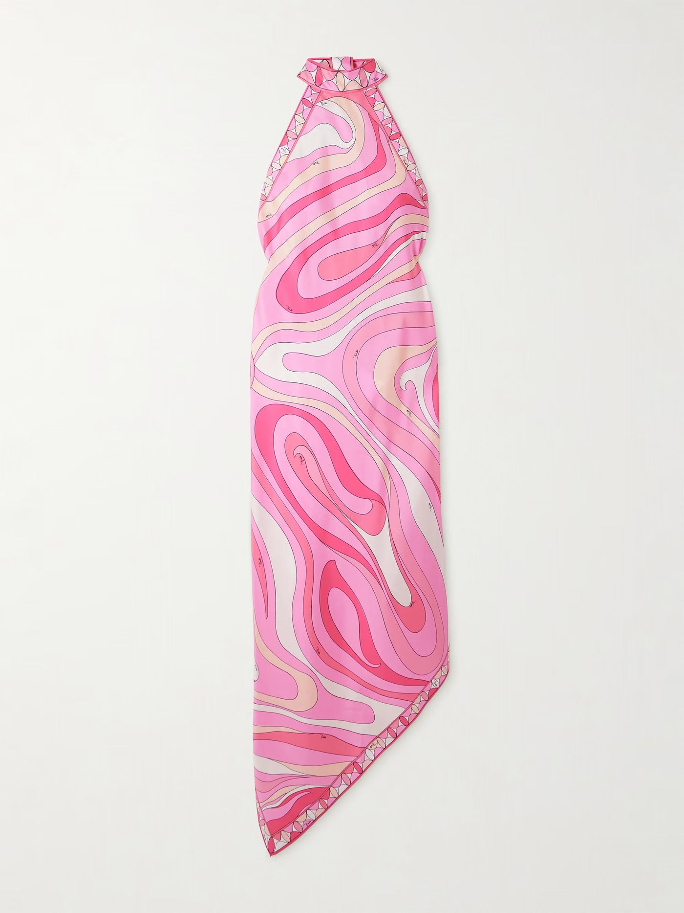 CELESTE SCARF HALTER DRESS